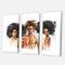 Designart - African American Fashion Portraits - Glam Canvas Wall Art Print